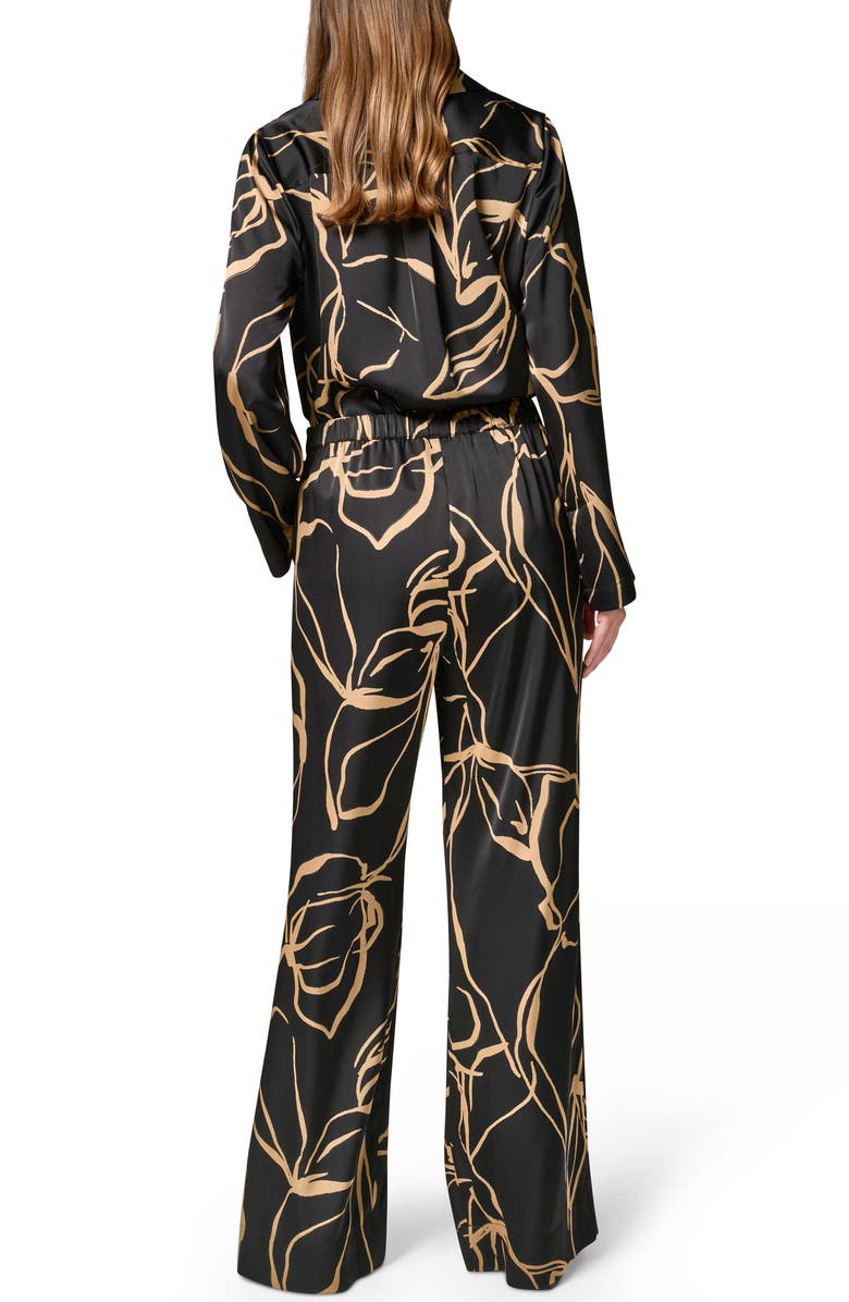 Donna Karan New York Print Wide Leg Satin Pants, Alternate, color,