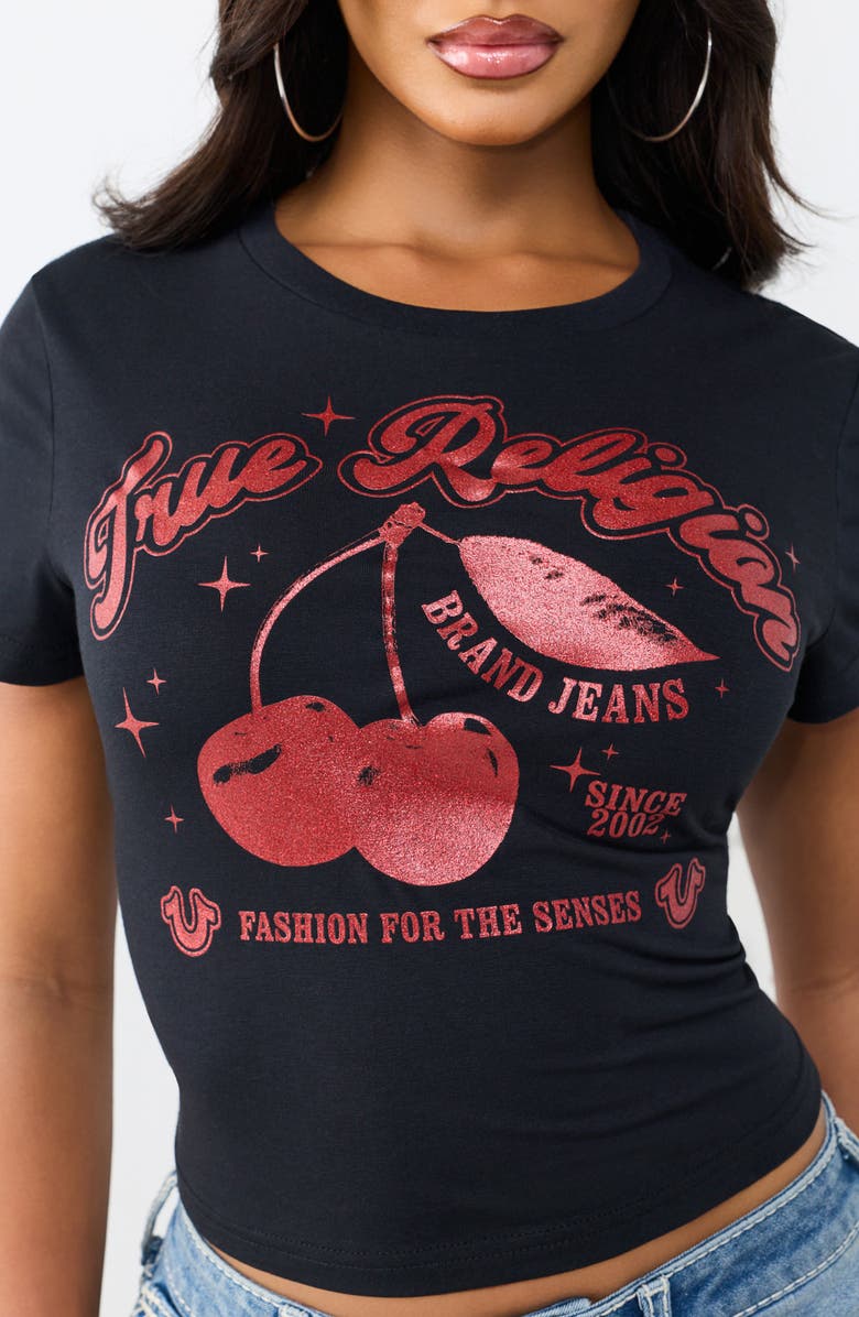 True Religion Cherry Baby Tee, Alternate, color,