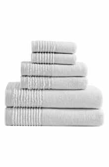 Sculpted Pleat 6-Piece Bath Towel, Hand Towel & Washcloth Set