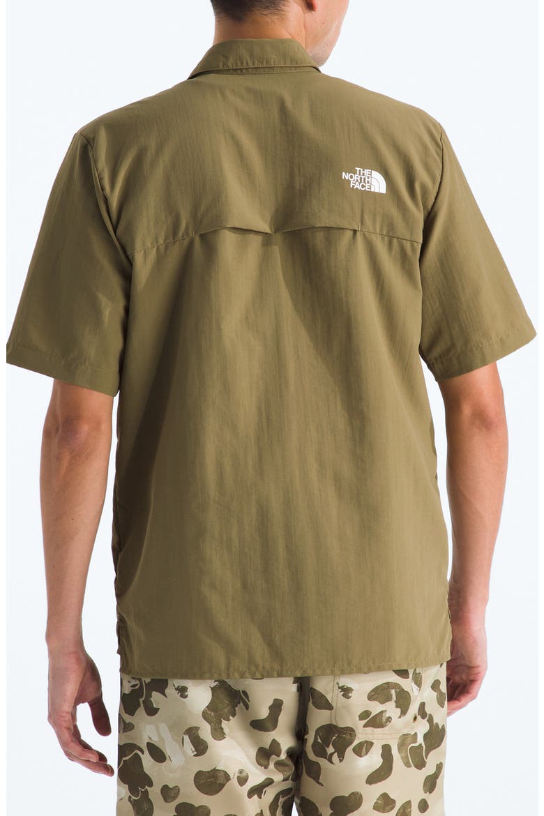 Packable Short-Sleeve Button-Up Shirt, Alternate, color, CEDAR