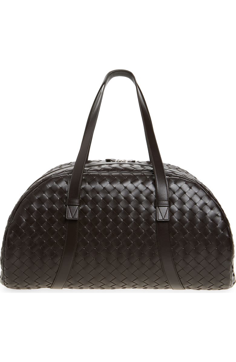 Bottega Veneta Intrecciato Leather Duffle Bag, Alternate, color, 2145 Fondant-Silver