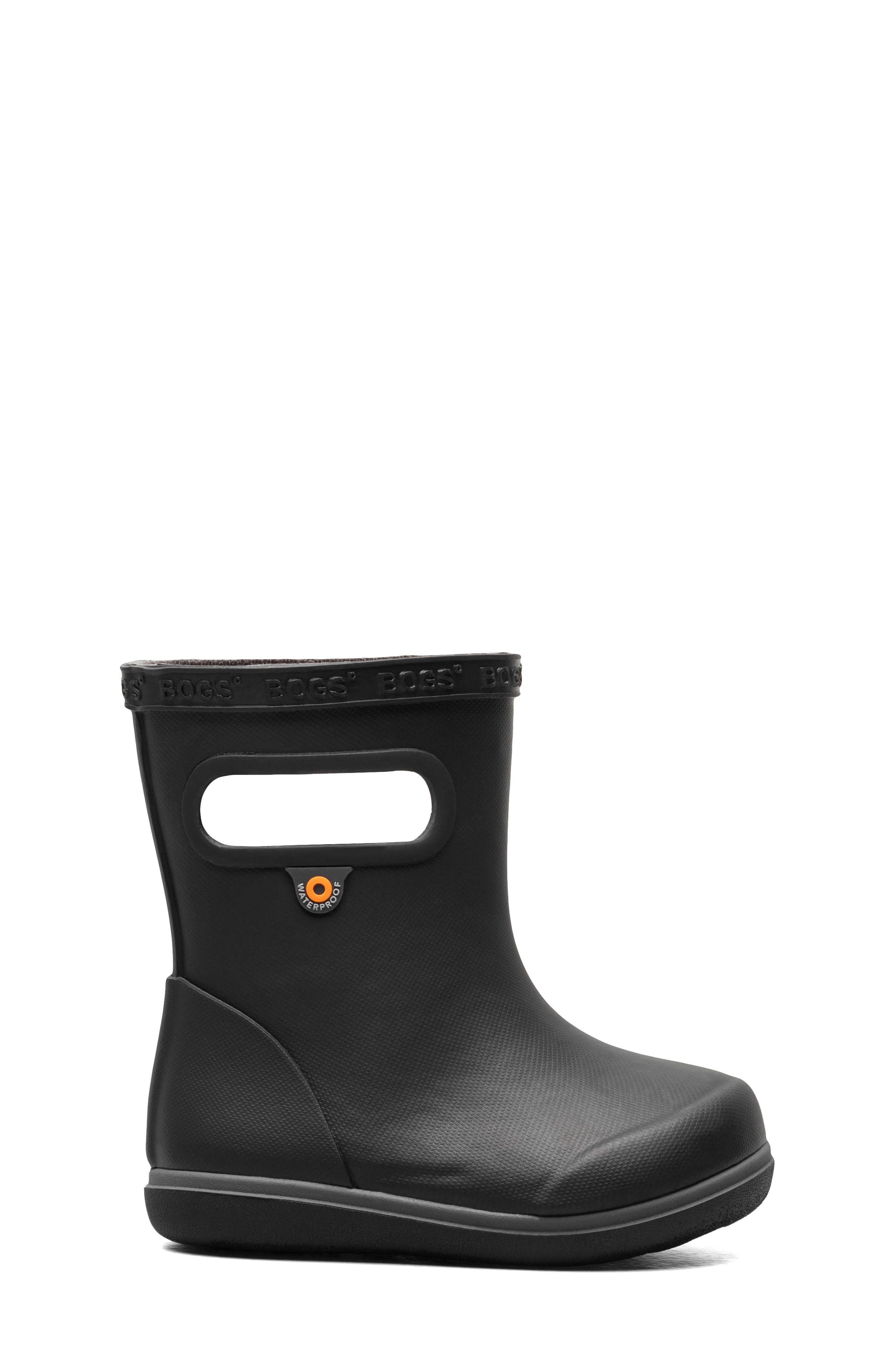 Bogs Kids' Skipper II Waterproof Rain Boot, Alternate, color, Black