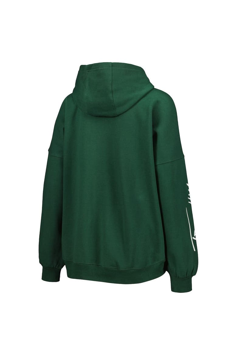 Women's Tommy Hilfiger Green Green Bay Packers Becca Drop Shoulder Pullover Hoodie, Alternate, color, Green