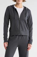 James Perse French Terry Crop Zip Hoodie