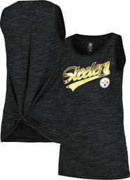 New Era Women's New Era Black Pittsburgh Steelers Space Dye Active Tank Top
