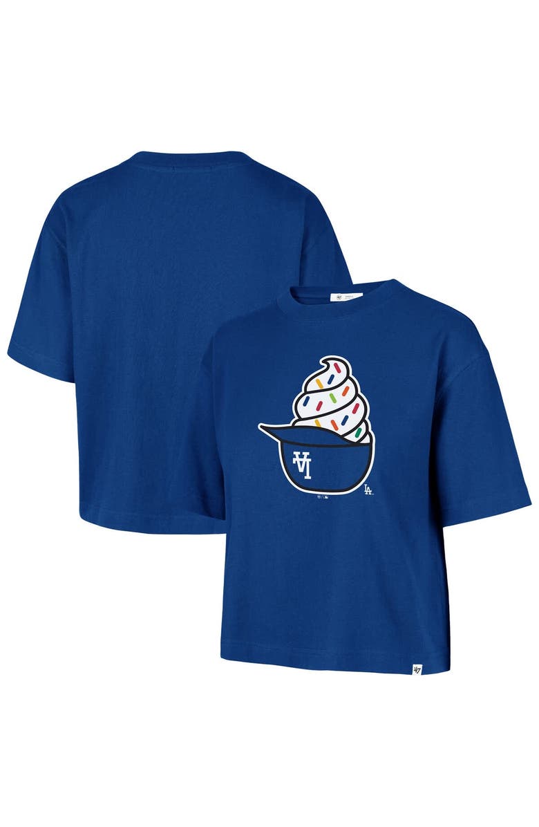 '47 Women's '47 Royal Los Angeles Dodgers Ice Cream Helmet T-Shirt, Main, color, Royal