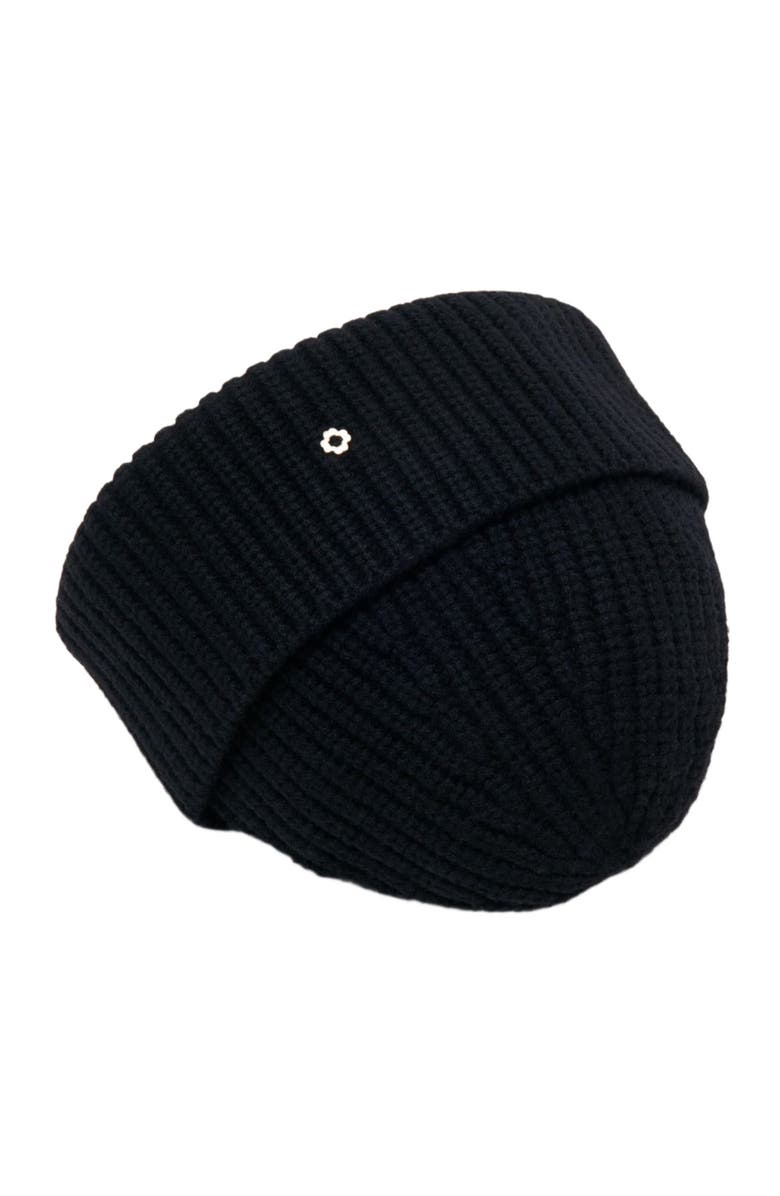 maje Wool and cashmere beanie, Alternate, color, Black