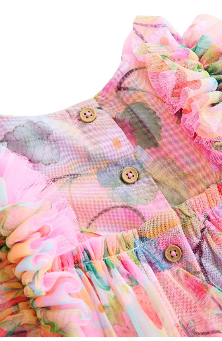 NEXT Kids' Ruffle Mesh Dress, Alternate, color, Multi