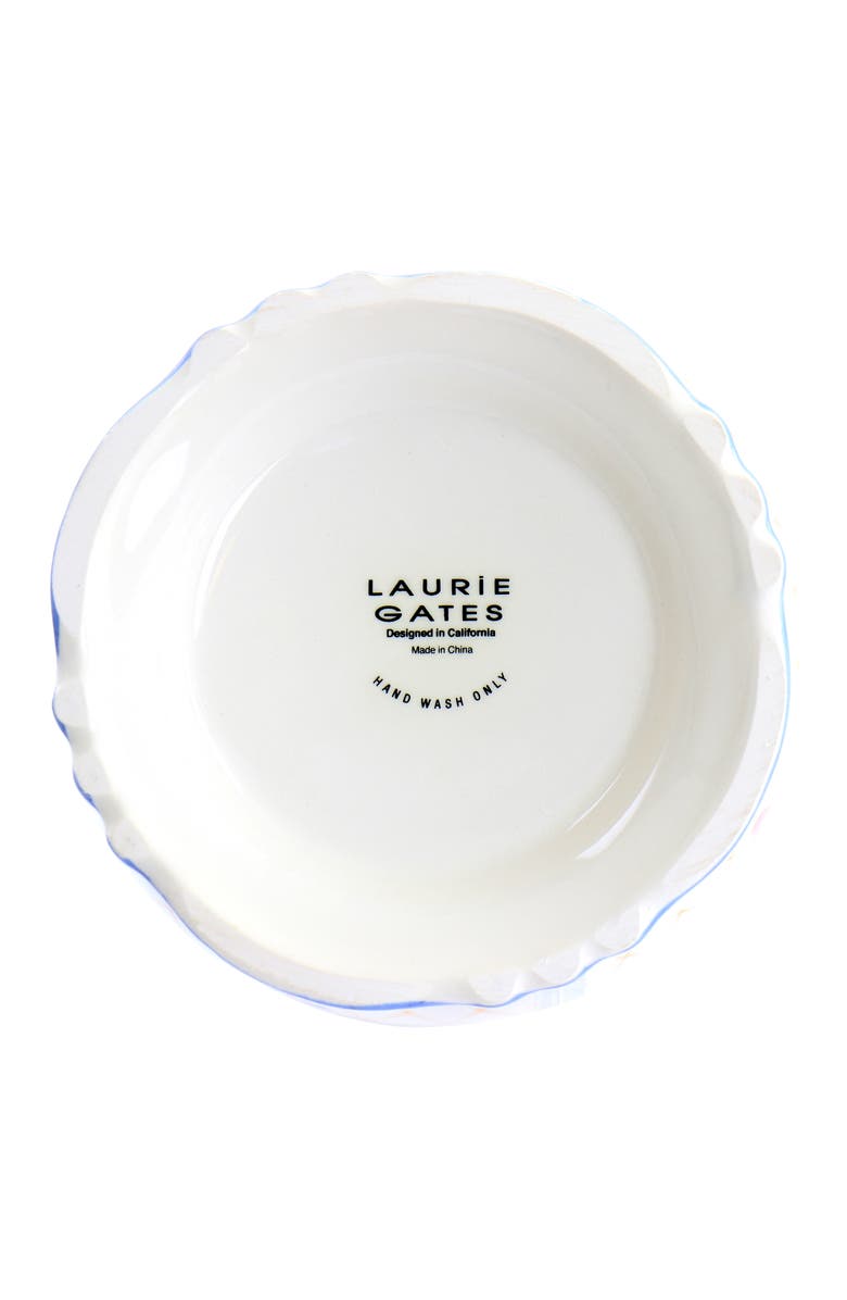 Laurie Gates California Designs Tierra 2.7 Quarts Hand Painted Stoneware Canister with Lid, Alternate, color, White