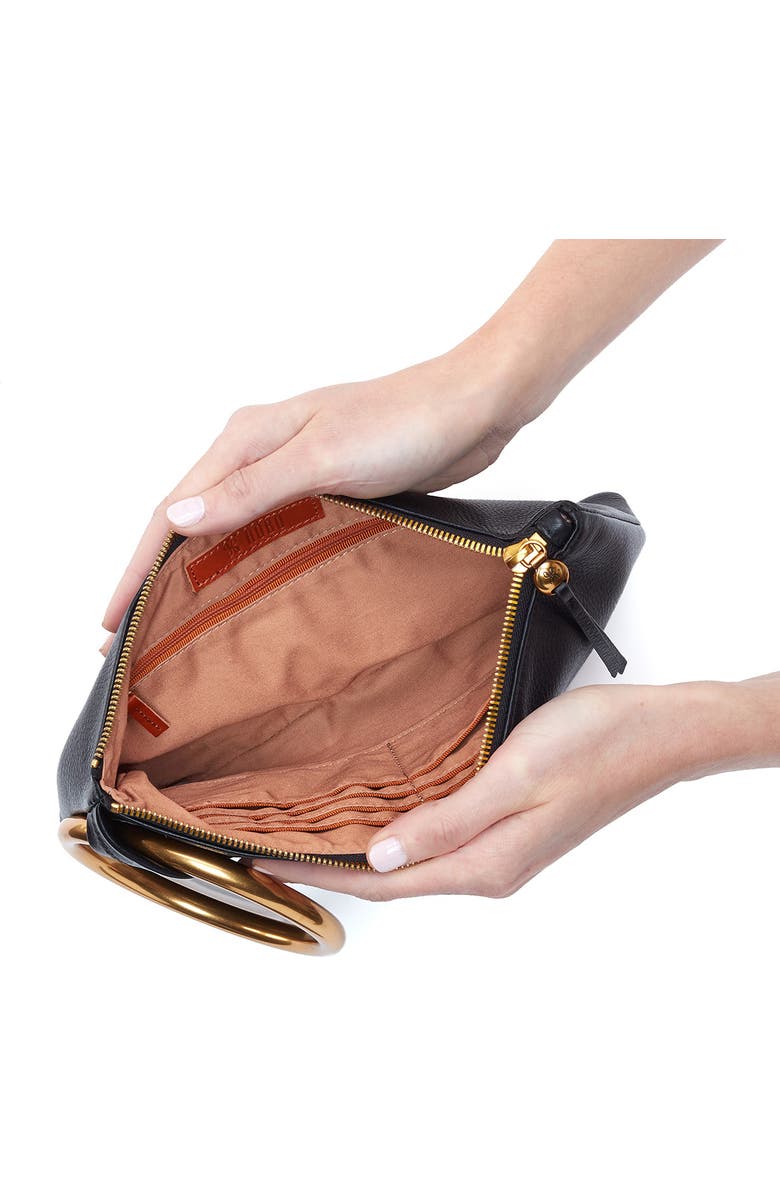HOBO Sheila Leather Ring Clutch, Alternate, color,