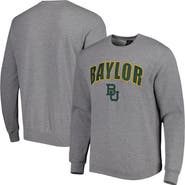 COLOSSEUM Men's Colosseum Heathered Gray Baylor Bears Arch & Logo Pullover Sweatshirt