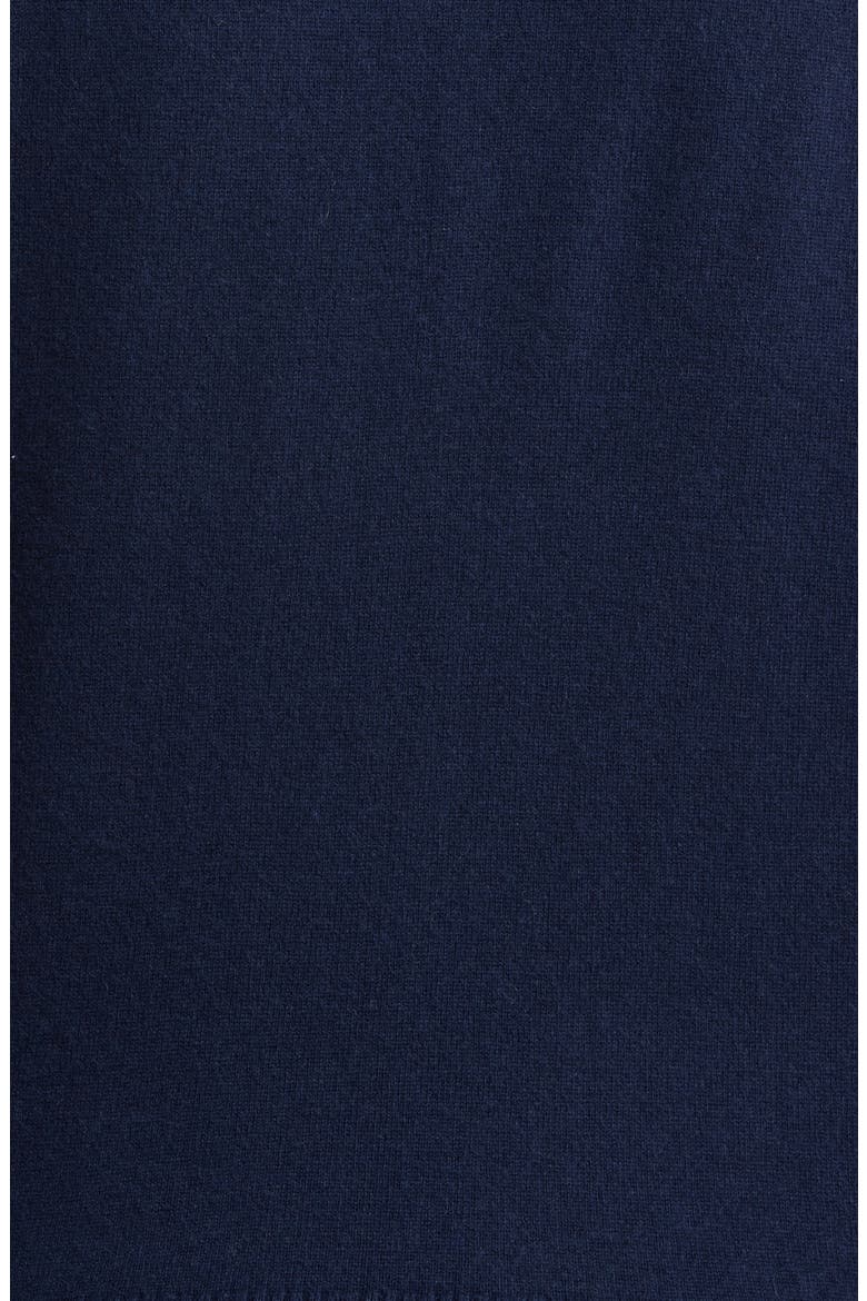 Wool and Cashmere Intarsia Crewneck Sweater, Alternate, color, NAVY- IVORY SNOWFLAKE