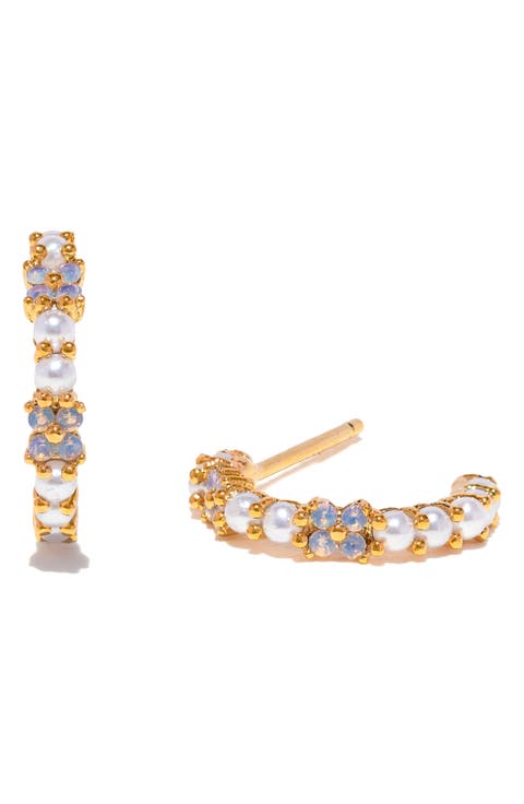 Orchid Hoop Earrings