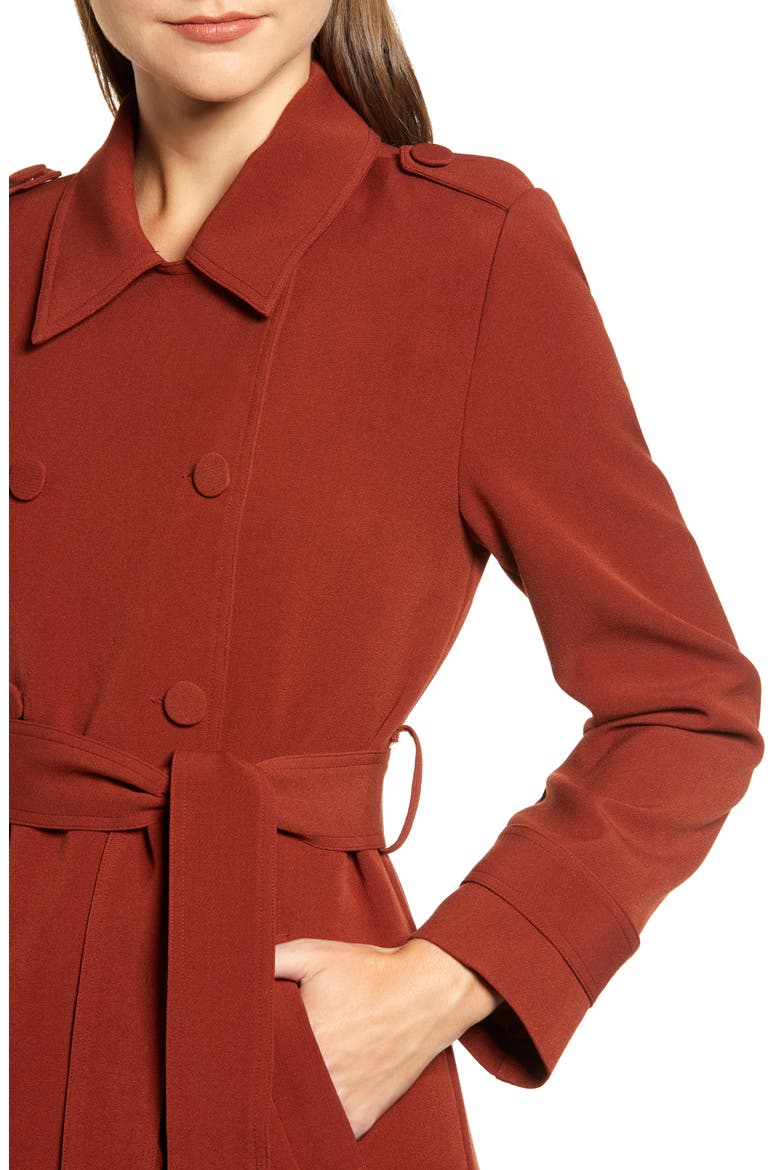 Chriselle Lim Chloe Trench Coat (Nordstrom Exclusive), Alternate, color, RUST