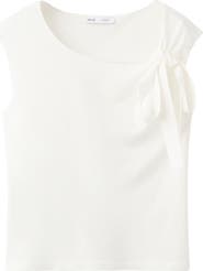 MANGO Tie Cap Sleeve Sweater