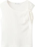 MANGO Tie Cap Sleeve Sweater