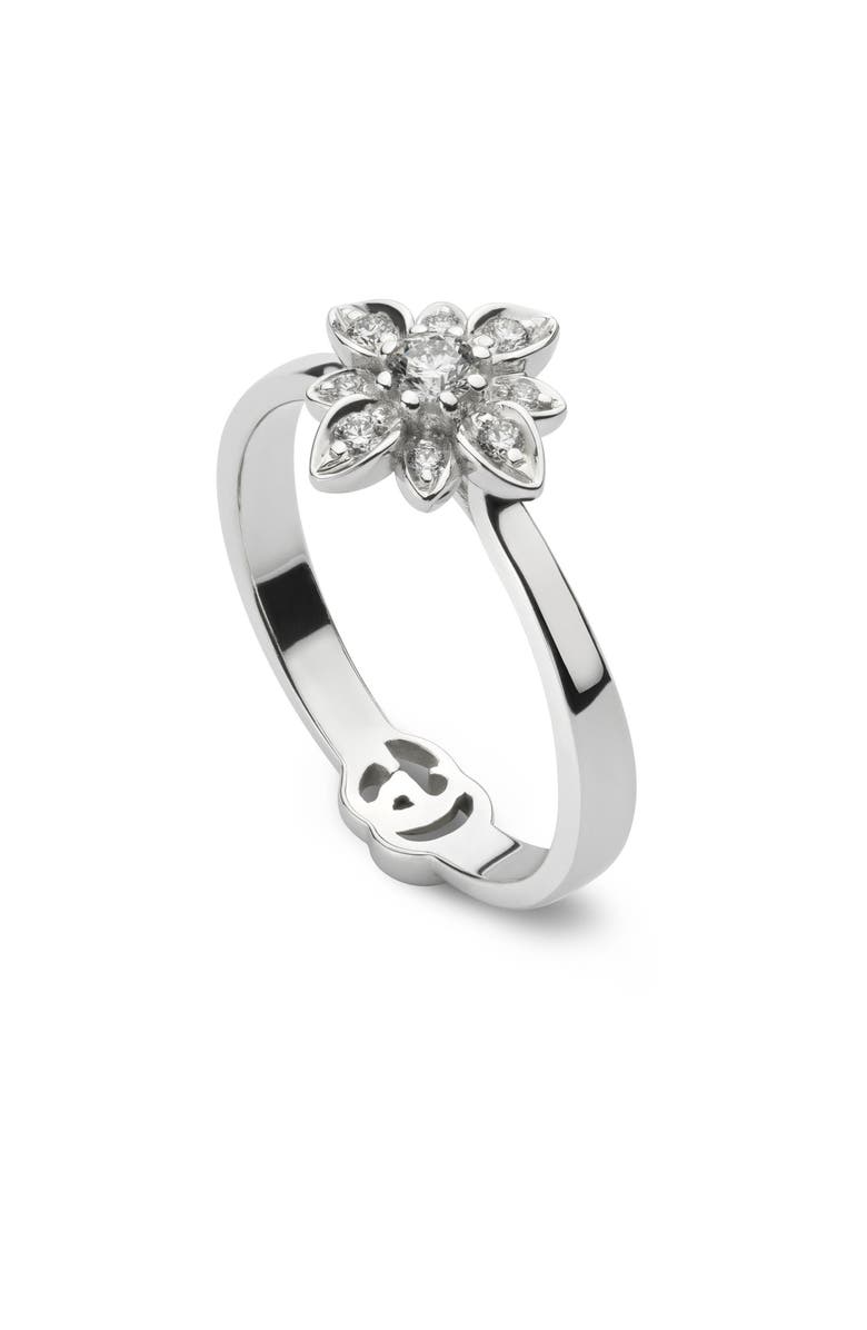 Gucci Flora 18K Gold Diamond Ring, Main, color, 