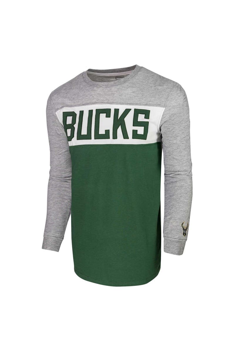 Stadium Essentials Unisex Heather Gray Milwaukee Bucks Loge Long Sleeve T-Shirt, Alternate, color, Heather Gray