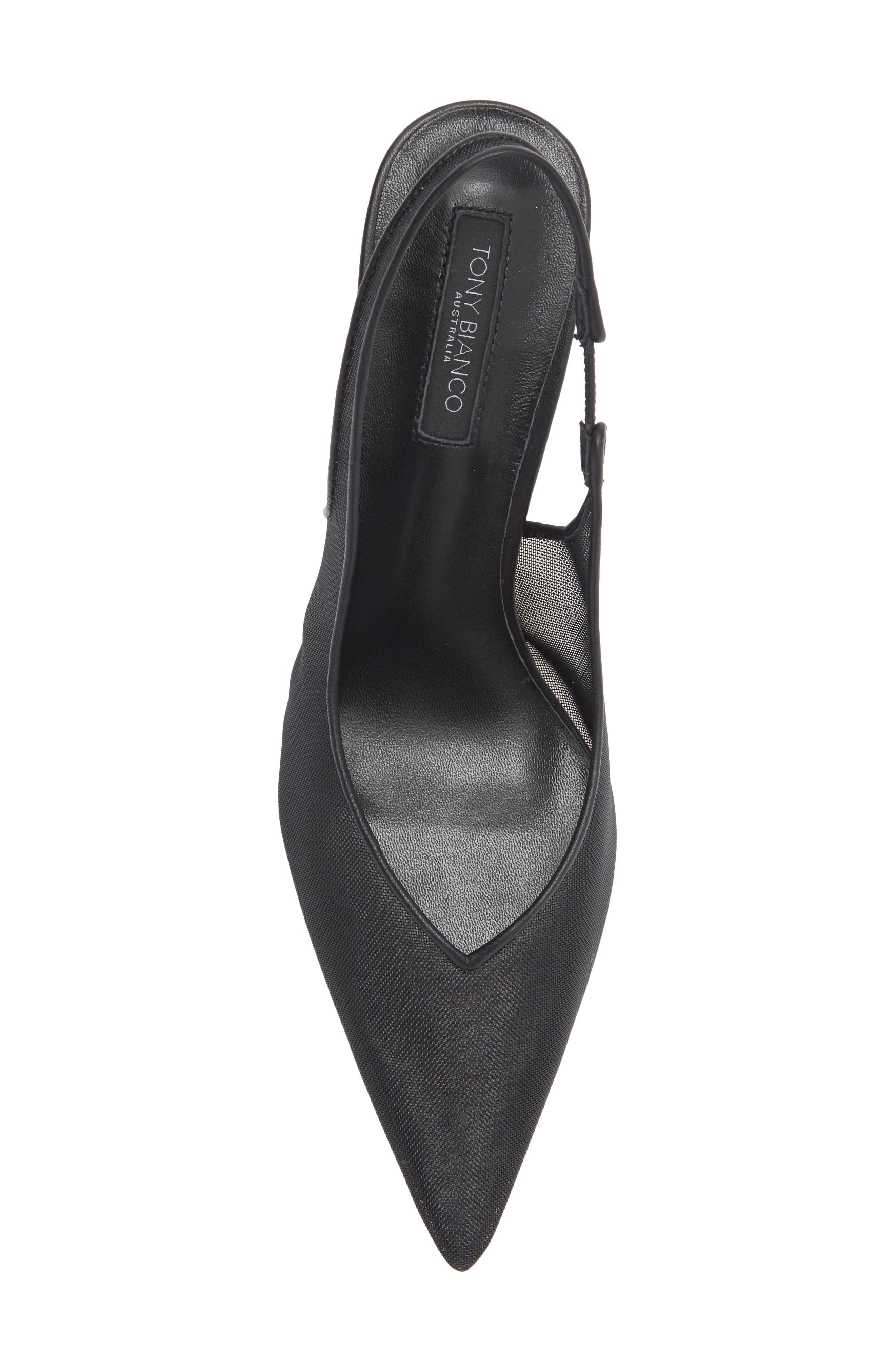 Tony Bianco Breeze Slingback Pointed Toe Pump, Alternate, color, Black Nylon