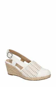 EASY STREET Taffy Slingback Espadrille Wedge Sandal
