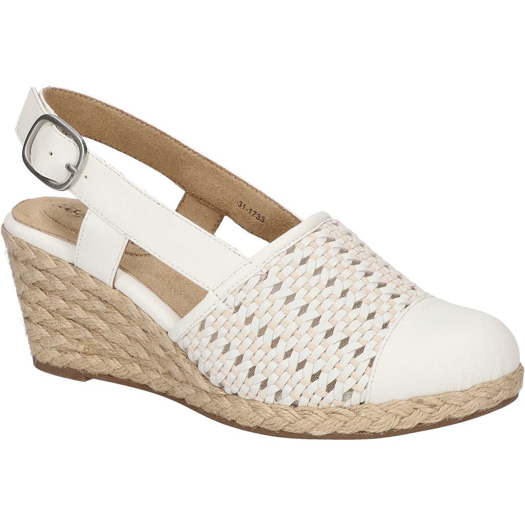 EASY STREET EASY STREET TAFFY SLINGBACK ESPADRILLE WEDGE SANDAL