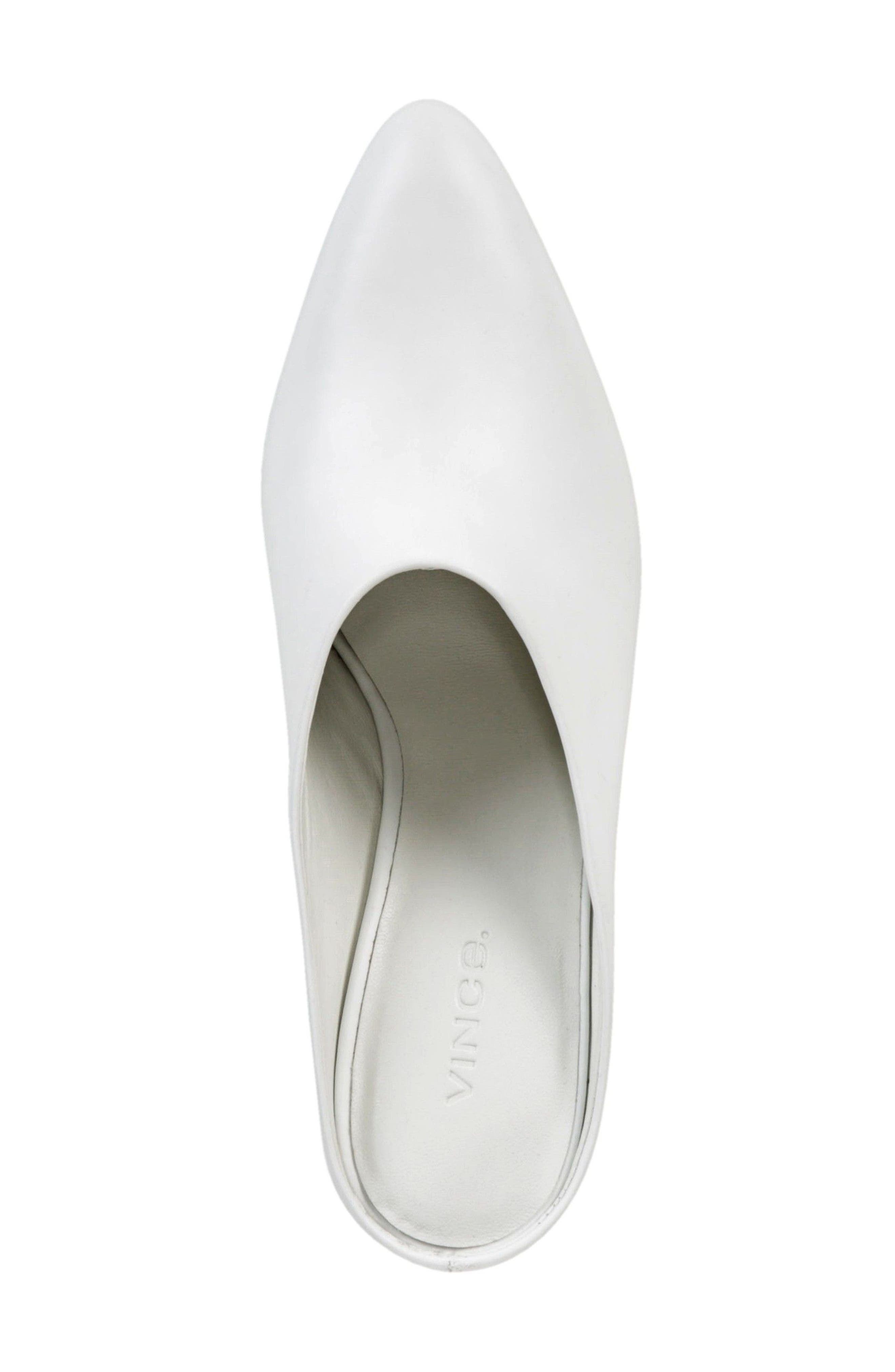 Emberly Mule, Alternate, color, WHITE LEATHER