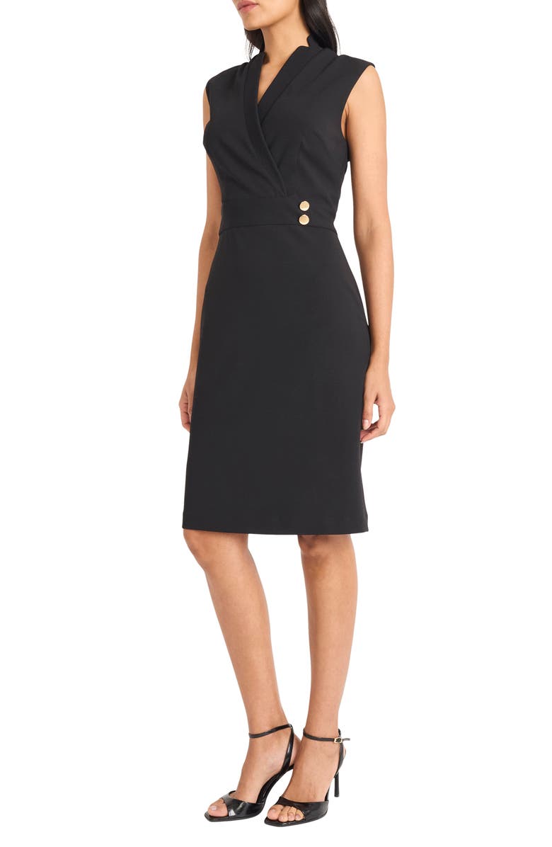 Maggy London Blazer Sheath Dress, Alternate, color, Black