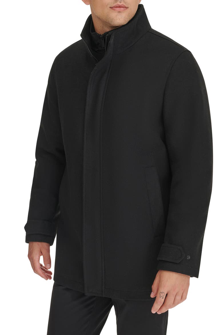 Walking Coat with Bib, Main, color, BLACK