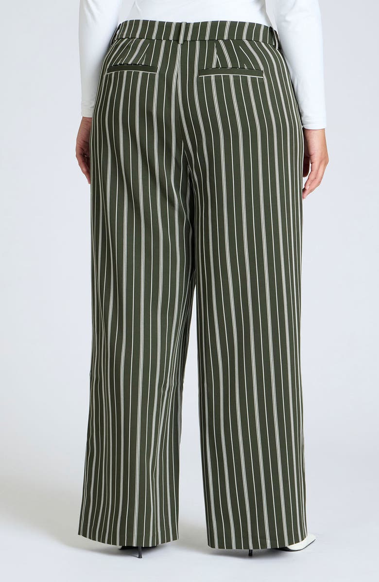 ELOQUII Pinstripe Wide Leg Pants, Alternate, color, 