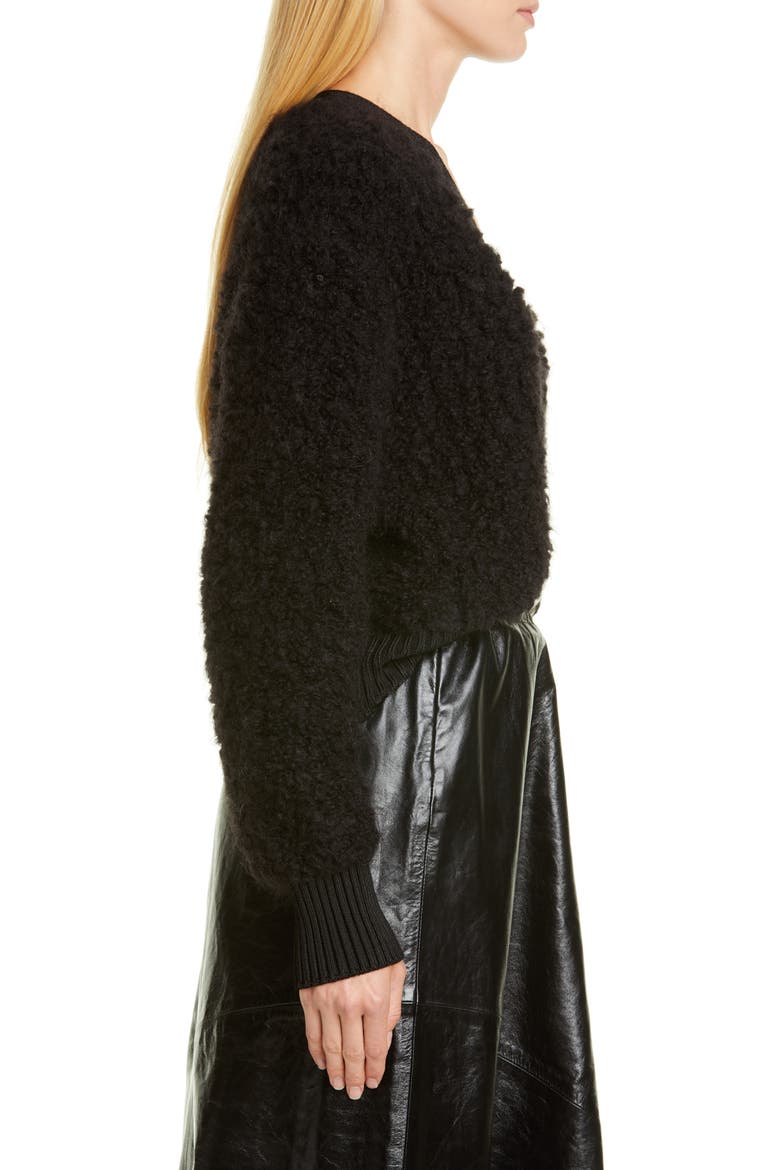 Crop Cardigan, Alternate, color, BLACK