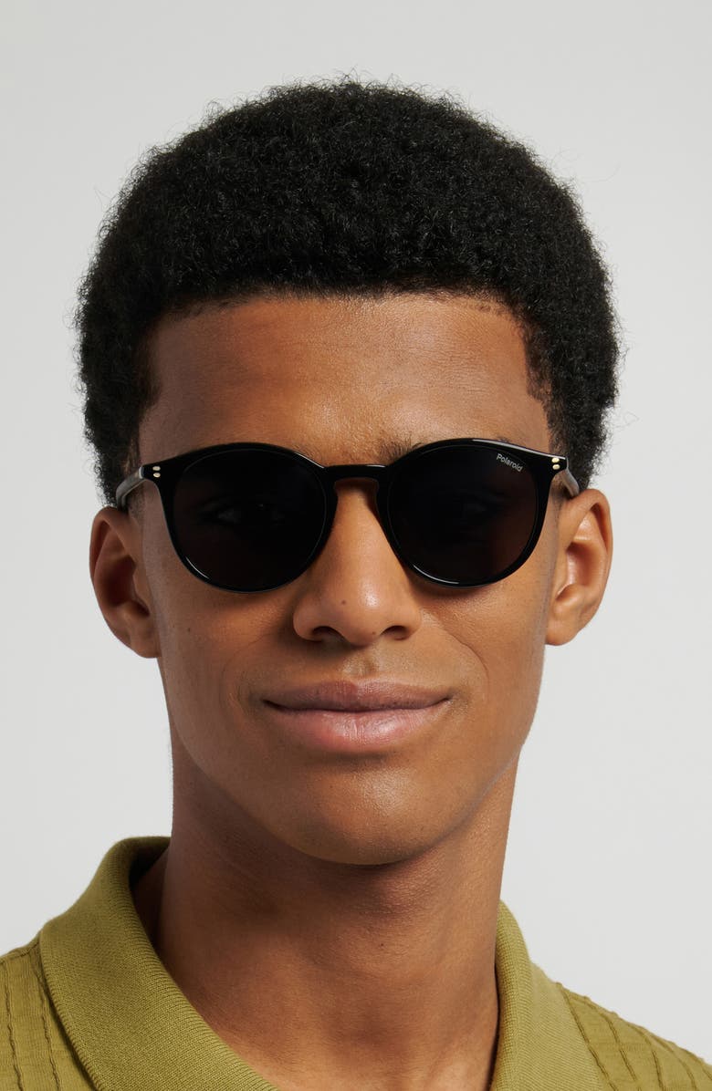 Polaroid 51mm Polarized Phantos Sunglasses, Alternate, color, Black/ Grey