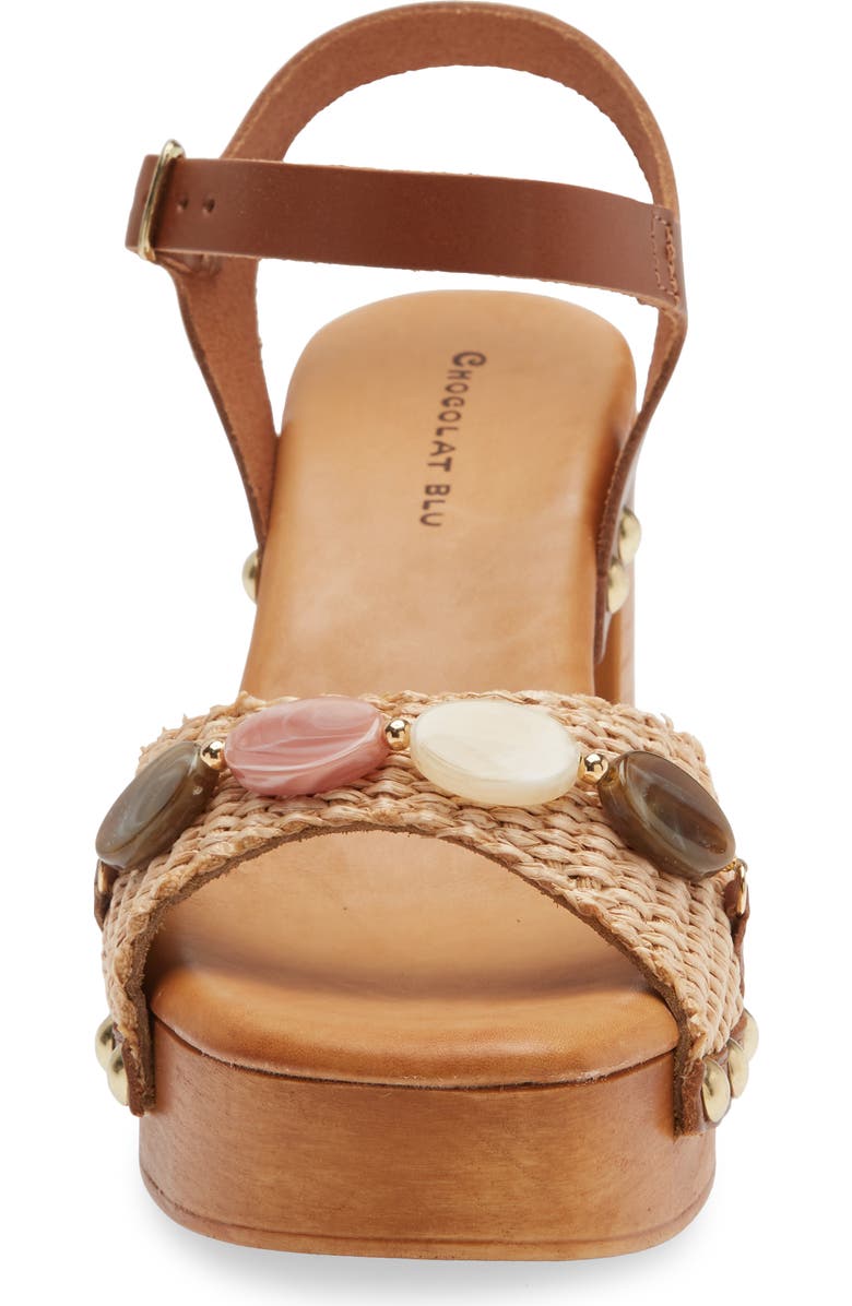 Chocolat Blu Mally Platform Sandal, Alternate, color, Natural Raffia