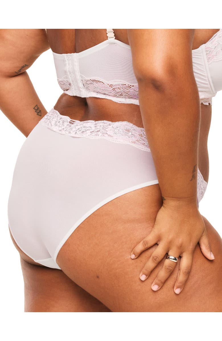 Adore Me Mavis Bikini Panties, Alternate, color, Floral White