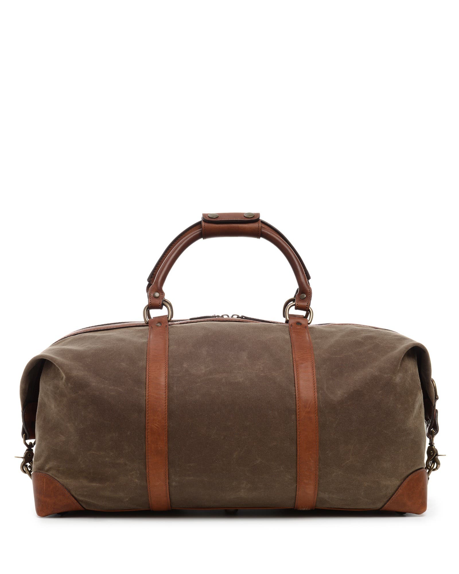 Twain 22" Waxed Canvas Weekender, Alternate, color, Olive