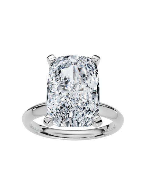 5Ct Cushion Solitaire Diamond Engagement Ring Lab Grown
