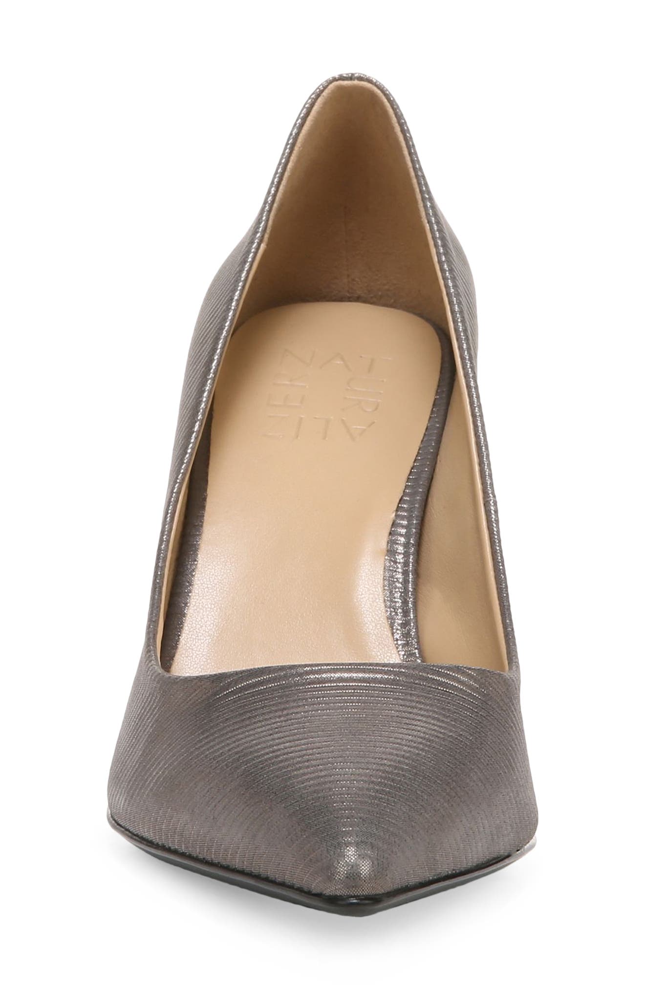 Anna Pointed Toe Pump, Alternate, color, GOLD/ BLACK METALLIC STRIPE