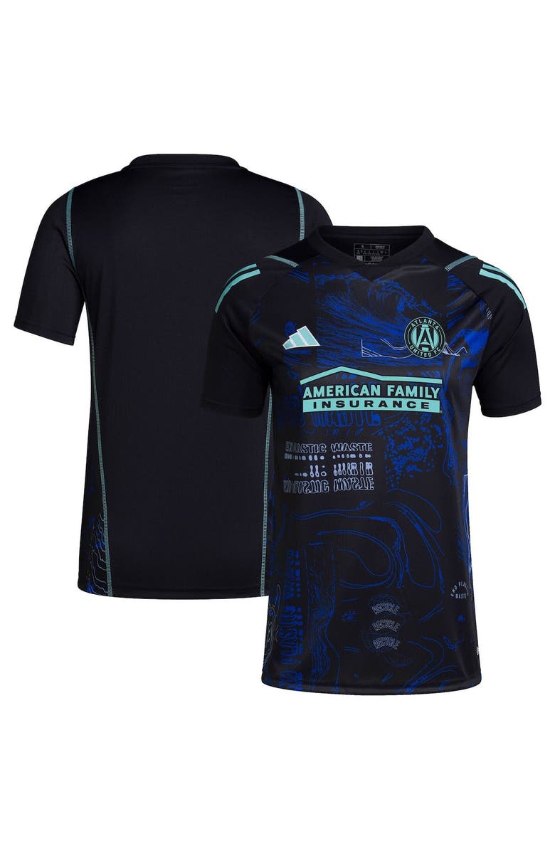 adidas Women's adidas Black Atlanta United FC 2023 One Planet Replica Jersey, Alternate, color,