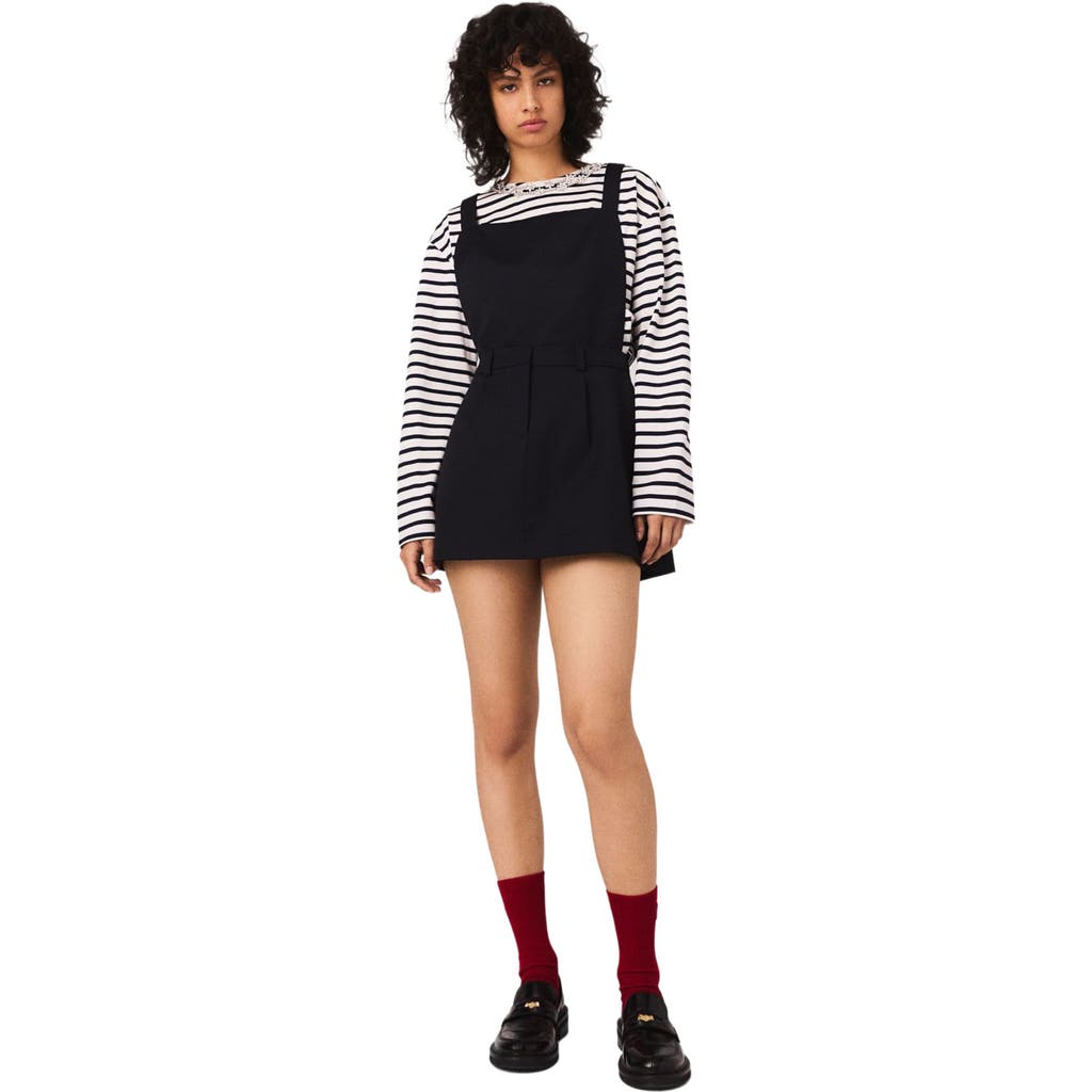 Maje Pinafore Strap Dress In Multi