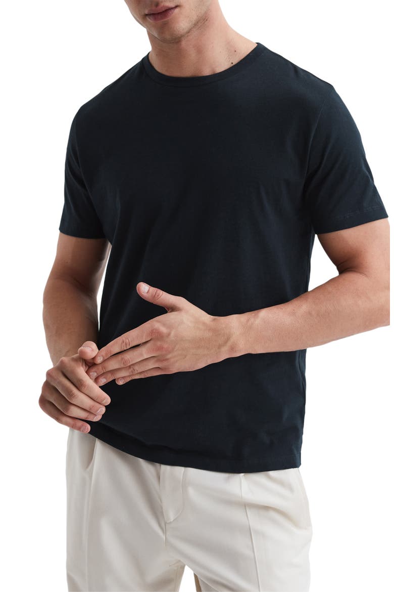 Bless Cotton T-Shirt, Main, color, NAVY