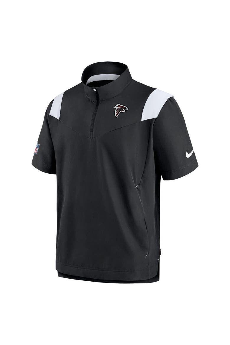 Men's Nike Black Atlanta Falcons Sideline Coaches Chevron Lockup Pullover Top, Alternate, color, Black