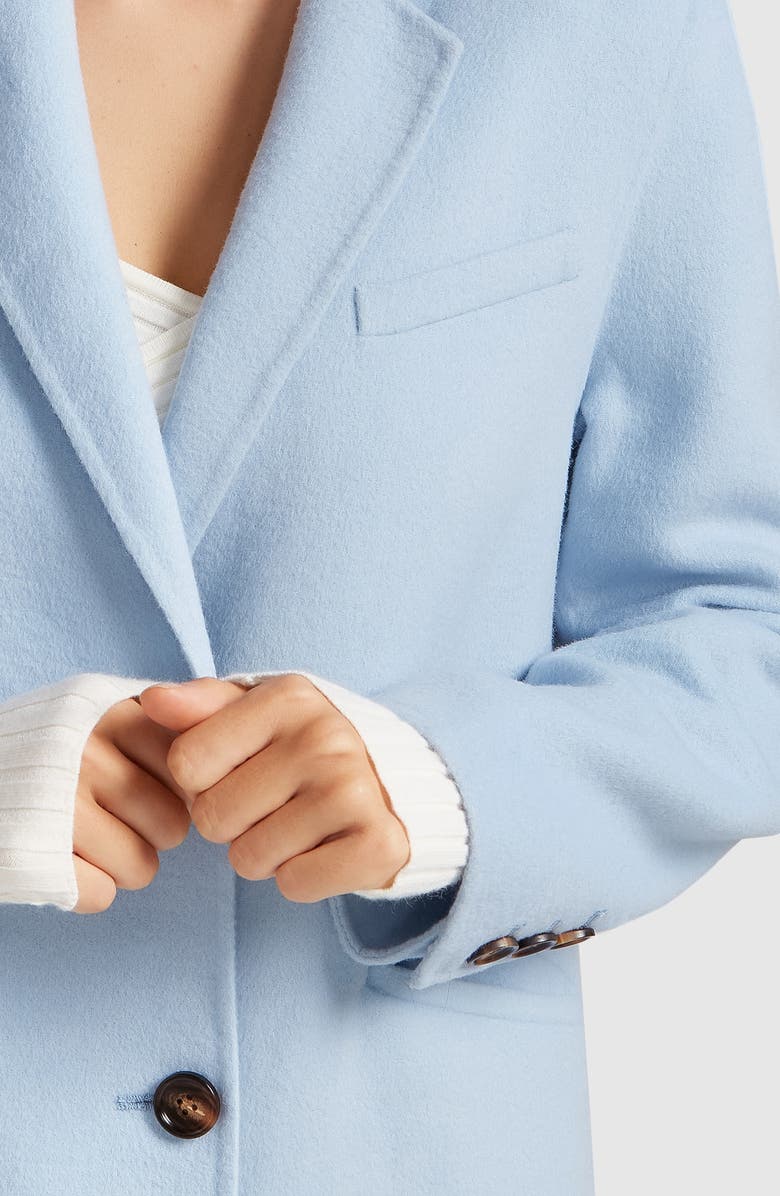 Belle & Bloom Tainted Love Wool Blend Longline Coat, Alternate, color, Sky Blue