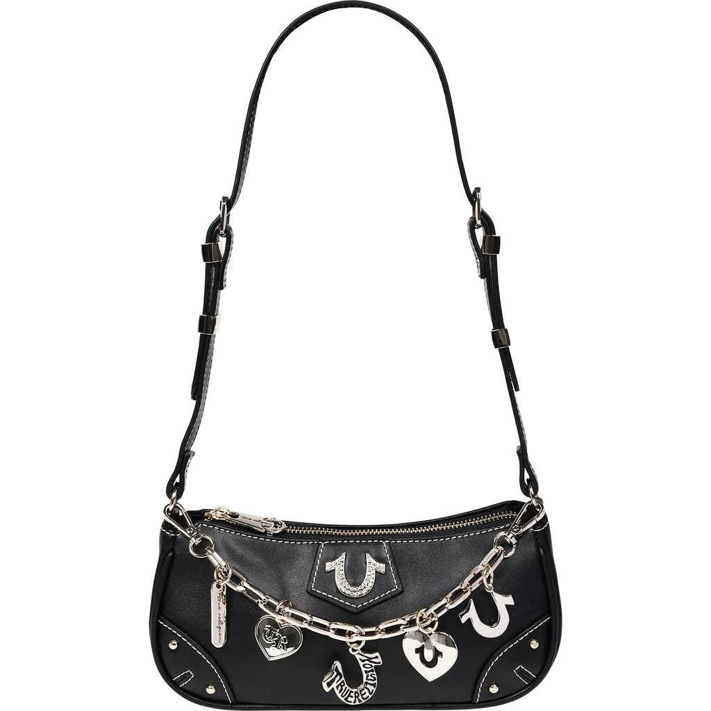 True Religion Horseshoe Chain Shoulder Bag In Black