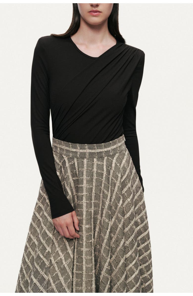 Nocturne Frill Trimmed Ruffle Midi Skirt, Alternate, color, Multi-Colored