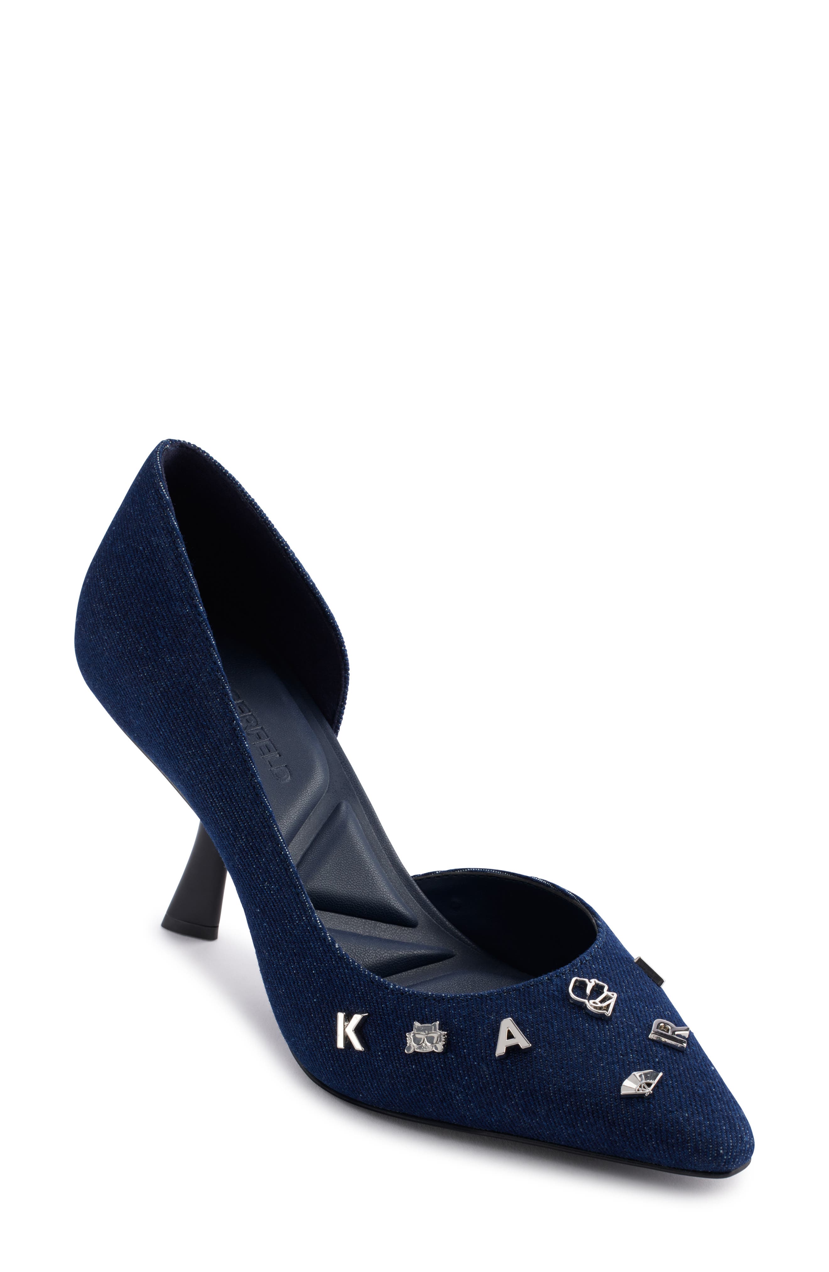 KARL LAGERFELD PARIS Kipton Half d'Orsay Pump, Main, color, 