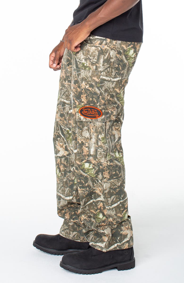 Von Dutch Baggy Straight Double Cargo Hunter Pant, Alternate, color, In The Woods