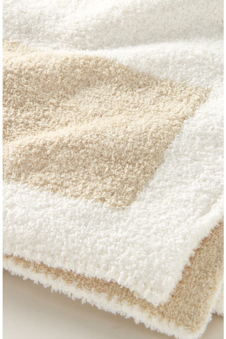 Print So Soft Chenille Blanket, Alternate, color, BEIGE OATMEAL CABANA STRIPE
