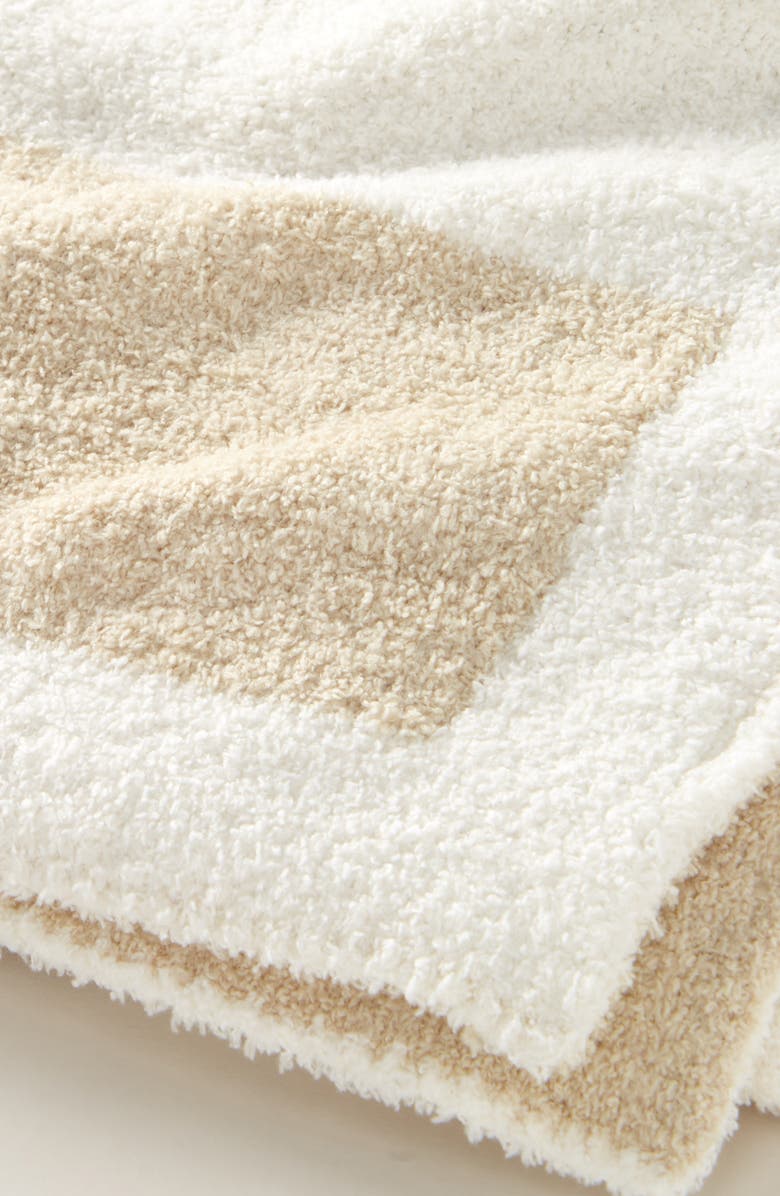 Nordstrom Print So Soft Chenille Blanket, Alternate, color, Beige Oatmeal Cabana Stripe