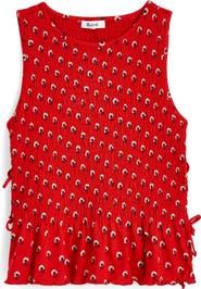 Madewell Side Tie Smocked Tank
