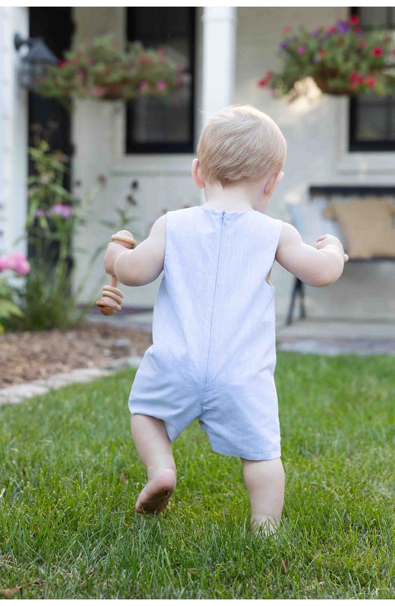 Florence Eiseman Linen-Look Shortall With Trains, Alternate, color, Lt Blue