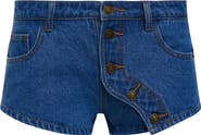 LIONESS Sundrenched Low Rise Denim Shorts